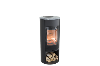 Kaminofen Contura 610G Style Korpus schwarz Abdeckung Speckstein Glasfront Frontblende
