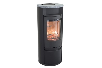 Kaminofen Contura 610 Style Korpus schwarz oder grau Abdeckung Speckstein Warmhaltefach