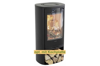 Kaminofen Contura 810G Style Korpus schwarz Abdeckung Aluminium Glasfront Lagersale