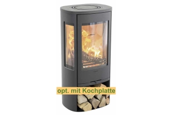 Kaminofen Contura 856 Style Korpus grau Abdeckung Aluminium Gusseisenfront