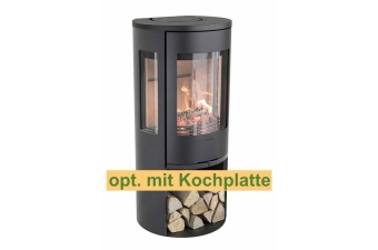 Kaminofen Contura 556 Style Korpus schwarz Abdeckung Aluminium Gusseisenfront Lagersale