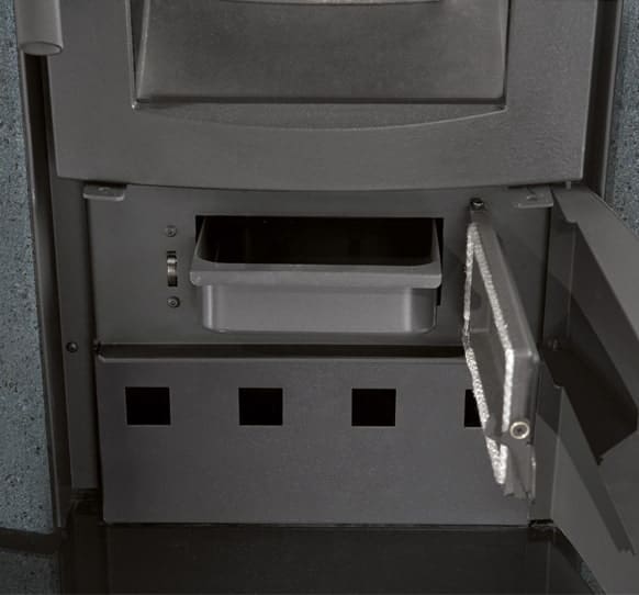 Kaminofen La Nordica Ester Forno Evo Naturstein dunkel Vulcan mit Backrohr – Bild 4