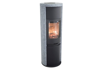 Kaminofen Contura 690T Style Korpus schwarz  Abdeckung Speckstein Gusseisenfront im Special Sale