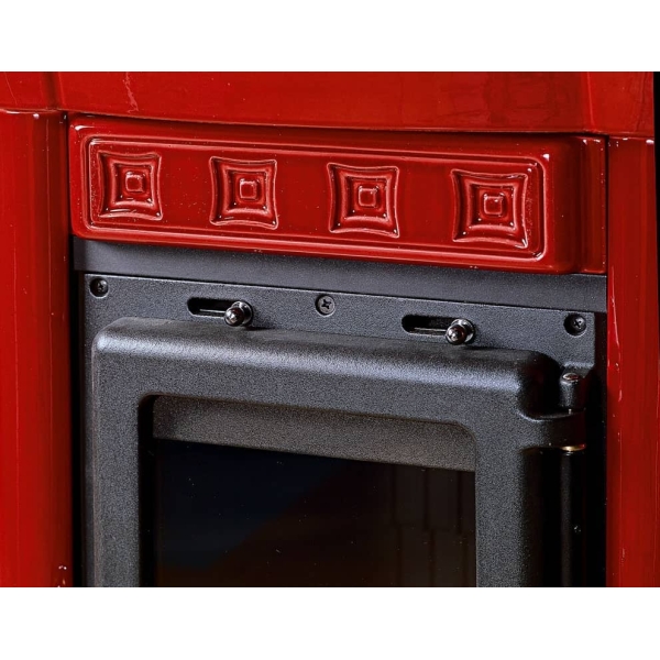 Kachelkaminofen La Nordica Gaia Forno bordeaux mit Backrohr Lagersale – Bild 3