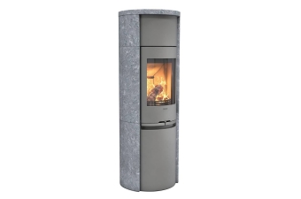 Kaminofen Contura 590T Style Korpus  grau Abdeckung Speckstein Gusseisenfront