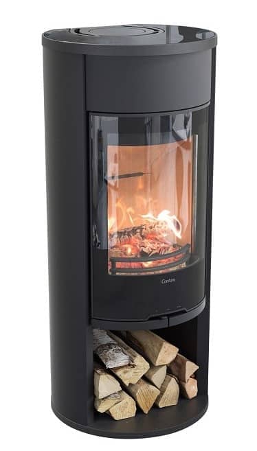 Kaminofen Contura 610G Style Korpus schwarz Glastop Glasfront Frontblende