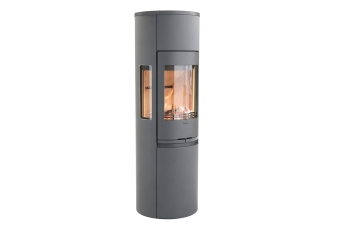 Kaminofen Contura 596 Style Korpus grau Abdeckung Aluminium Gusseisenfront