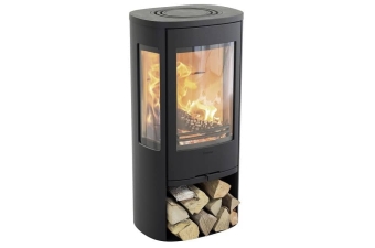 Kaminofen Contura 856 Style Korpus schwarz Abdeckung Aluminium Gusseisenfront