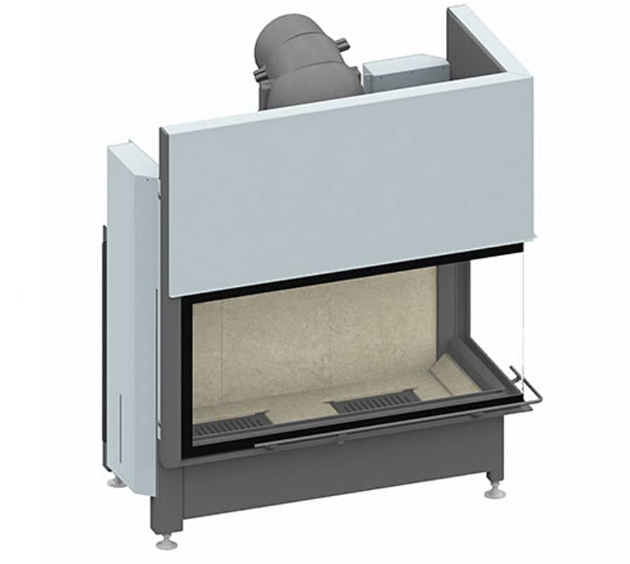 Kamineinsatz Schmid Ekko R 100(45)51 h  Kristall mit BRS rechts Glas einteilig