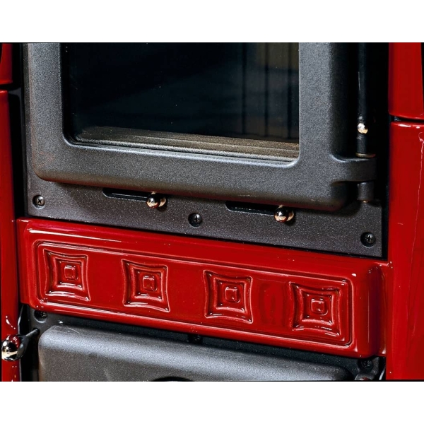 Kachelkaminofen La Nordica Gaia Forno bordeaux mit Backrohr Lagersale – Bild 2