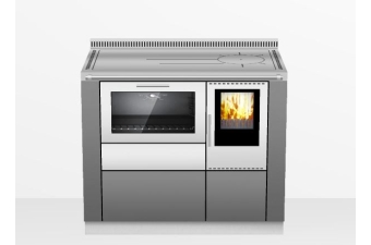 Heizungsherd Pertinger 100PLUS Panorama wassergeführt anthrazit Anschluss links im Top Deal