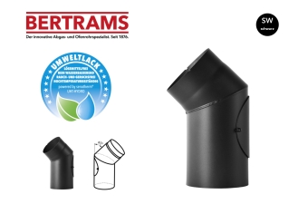 Rauchrohrbogen Bertrams 45° schwarz Ø 150 mm mit Putztür