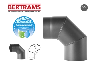 Rauchrohrbogen Bertrams 90° gussgrau Ø 150 mm ohne Putztür
