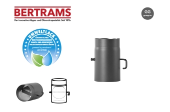 Rauchrohr mit Drosselklappe Bertrams 250 mm gussgrau Ø 150 mm