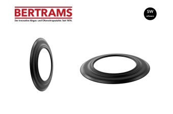 Rosette Bertrams schwarz Ø 150 mm Relief