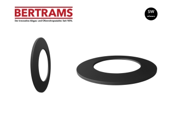 Rosette Bertrams schwarz Ø 150 mm Flachscheibe 5 cm