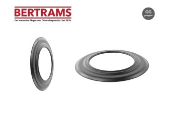 Rosette Bertrams gussgrau Ø 150 mm Relief