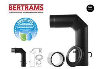 Winkelbogenset Bertrams kantig schwarz Ø 120 mm