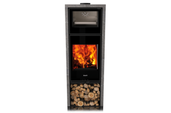 Kaminofen Rizzoli Serie X Rock Chef Naturstein  mit Backrohr