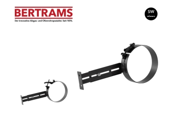Rohrhalter Bertrams schwarz Ø 150 mm mit Schnellverschluss
