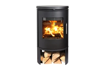 Kaminofen Morsø 6141 mit Holzfach und gußeisen Beine