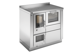 Heizungsherd Pertinger 90 Sturzbrand Panorama wassergeführt