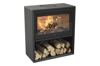 Kaminofen Contura 310G Stahl schwarz Glasfront