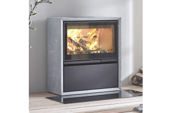 Kaminofen Contura 320TG Speckstein Glasfront