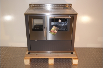 Tischherd Rizzoli ZVI 90 Anthrazit Anschluss links hinten und oben Stahlplatte PC 1 Lagersale