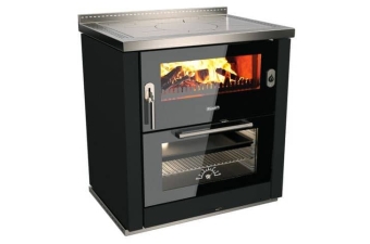 Tischherd Rizzoli ML 80 LUX Schwarz Anschluss hinten Cerankochfeld