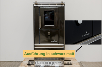 Tischherd Lohberger Rega 40 schwarzgrau matt mit Sichtfenster  Lagersale