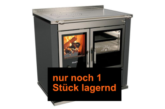 Tischherd Rizzoli S 90 Moderna Anthrazit Anschluss links hinten und oben Stahlplatte PC1 Lagersale