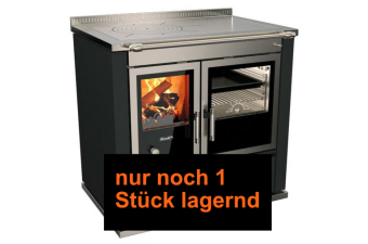 Tischherd Rizzoli S 90 Moderna Schwarz Anschluss rechts hinten und oben Stahlplatte PC 1 Lagersale