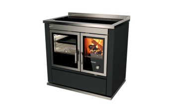 Tischherd Rizzoli S 90 Moderna Schwarz Anschluss links hinten Cerankochfeld