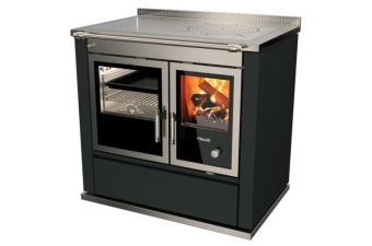 Tischherd Rizzoli S 90 Moderna Schwarz Anschluss links hinten und oben links Stahlplatte PC 2