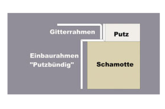 CB Kaltluftgitter Hochkant Putzbündig schwarz
