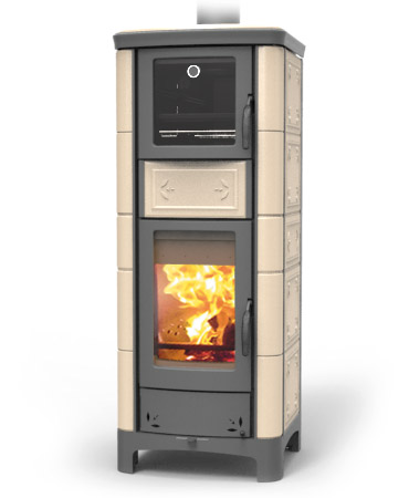 Kachelkaminofen Thermorossi Ardhea F Evo Maiolica beige wassergeführt im Top Deal