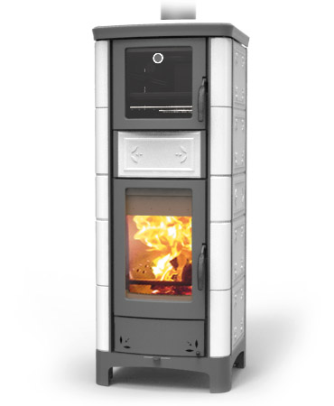 Kachelkaminofen Thermorossi Ardhea F Evo Maiolica weiß wassergeführt im Top Deal