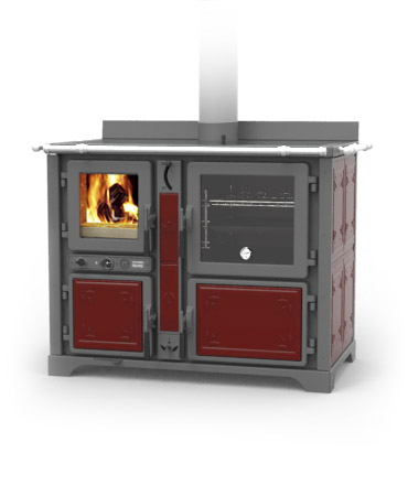 Tischherd Thermorossi Bosky Country F30 bordeaux wassergeführt