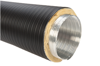 CB Alu-Isolierflexrohr farbig beschichtet schwarz Ø 150 mm