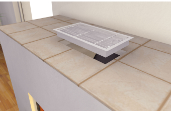 CB Deckenluftgitter mit breitem Einbaurahmen schwarz