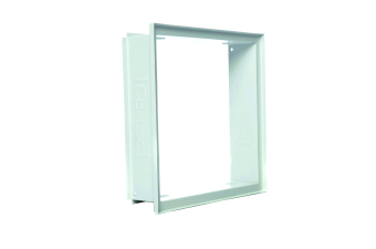 CB Einbaurahmen Putzbündig für Edelstahlgitter weiß