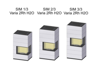 Kaminbausatz Spartherm SIM Varia 2Rh Tür hochschiebbar wassergeführt