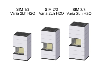 Kaminbausatz Spartherm SIM Varia 2Lh Tür hochschiebbar  wassergeführt