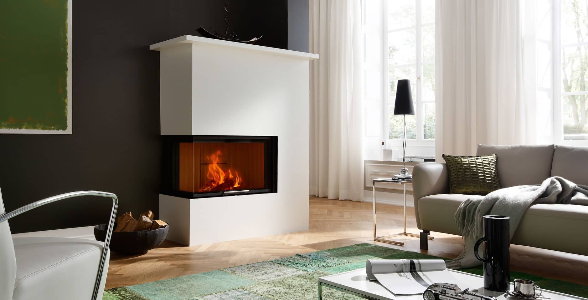 Kamineinsatz Spartherm Varia 2L-80h Tür hochschiebbar Fenstereck links – Bild 3