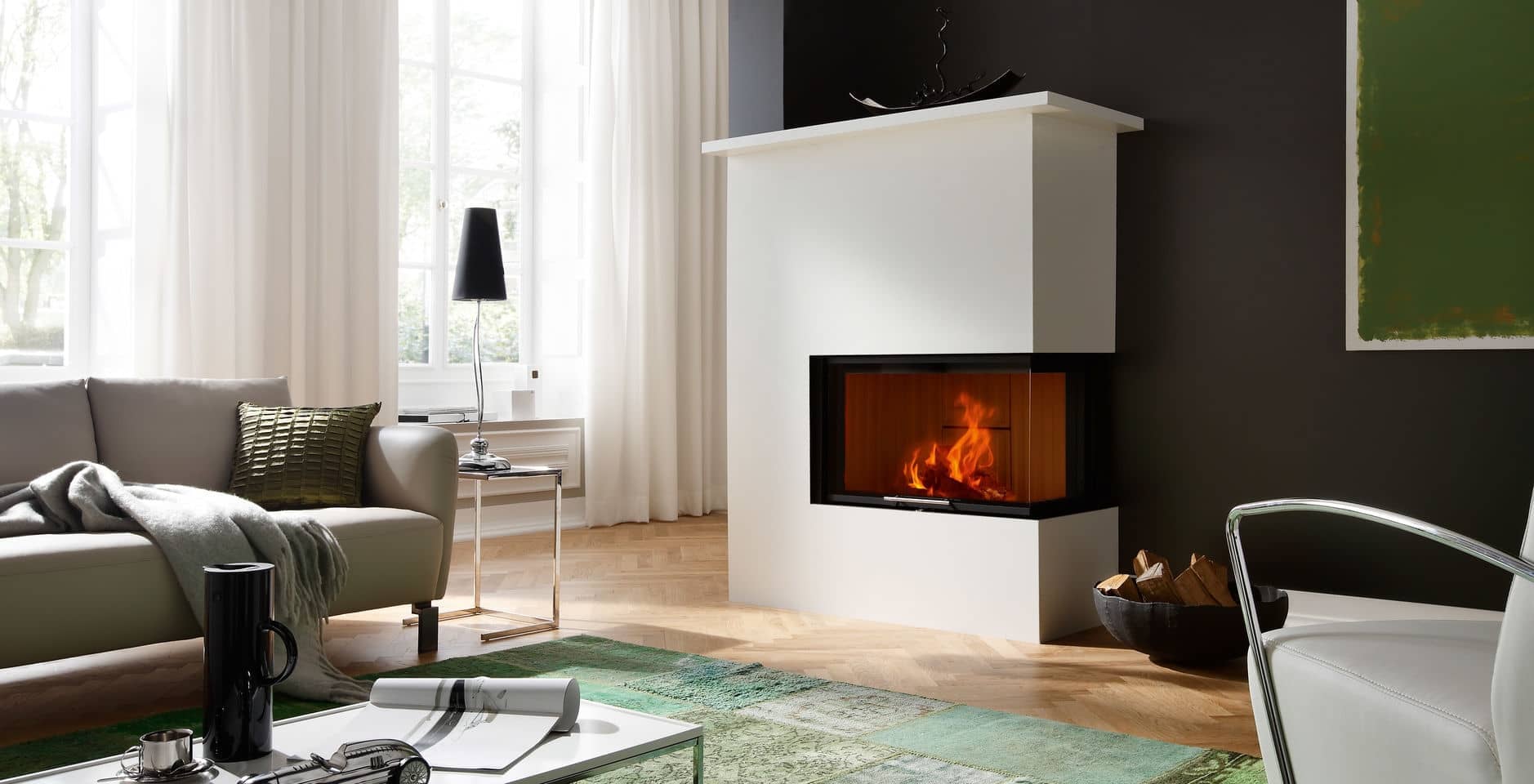 Kamineinsatz Spartherm Varia 2R-80h Tür hochschiebbar Fenstereck rechts – Bild 3