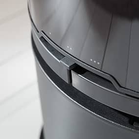 Kaminofen Contura 690AG Style Korpus schwarz Abdeckung Artstone Naturell Glasfront – Bild 6