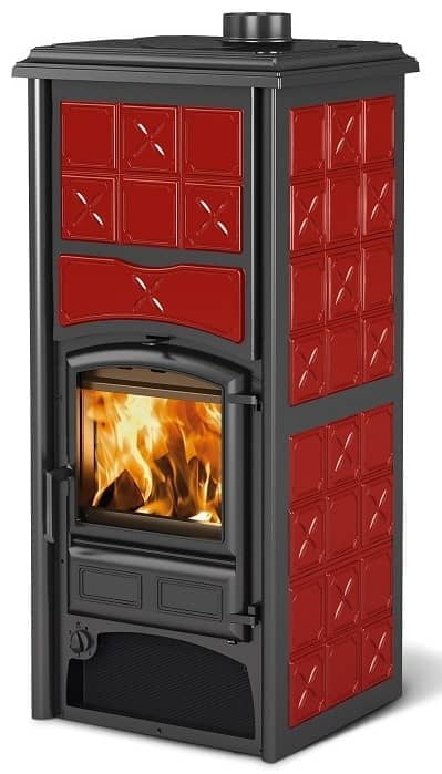 Kachelkaminofen La Nordica Loriet S D.S.A. bordeaux wassergeführt