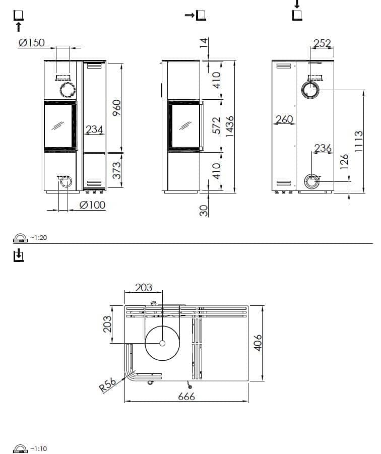 Kaminofen Spartherm Cubo L Holzfach breit Türanschlag links – Bild 8