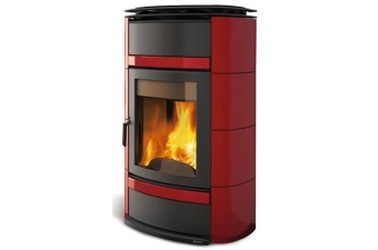 Kachelkaminofen La Nordica Norma S Evo Idro D.S.A. bordeaux wassergeführt